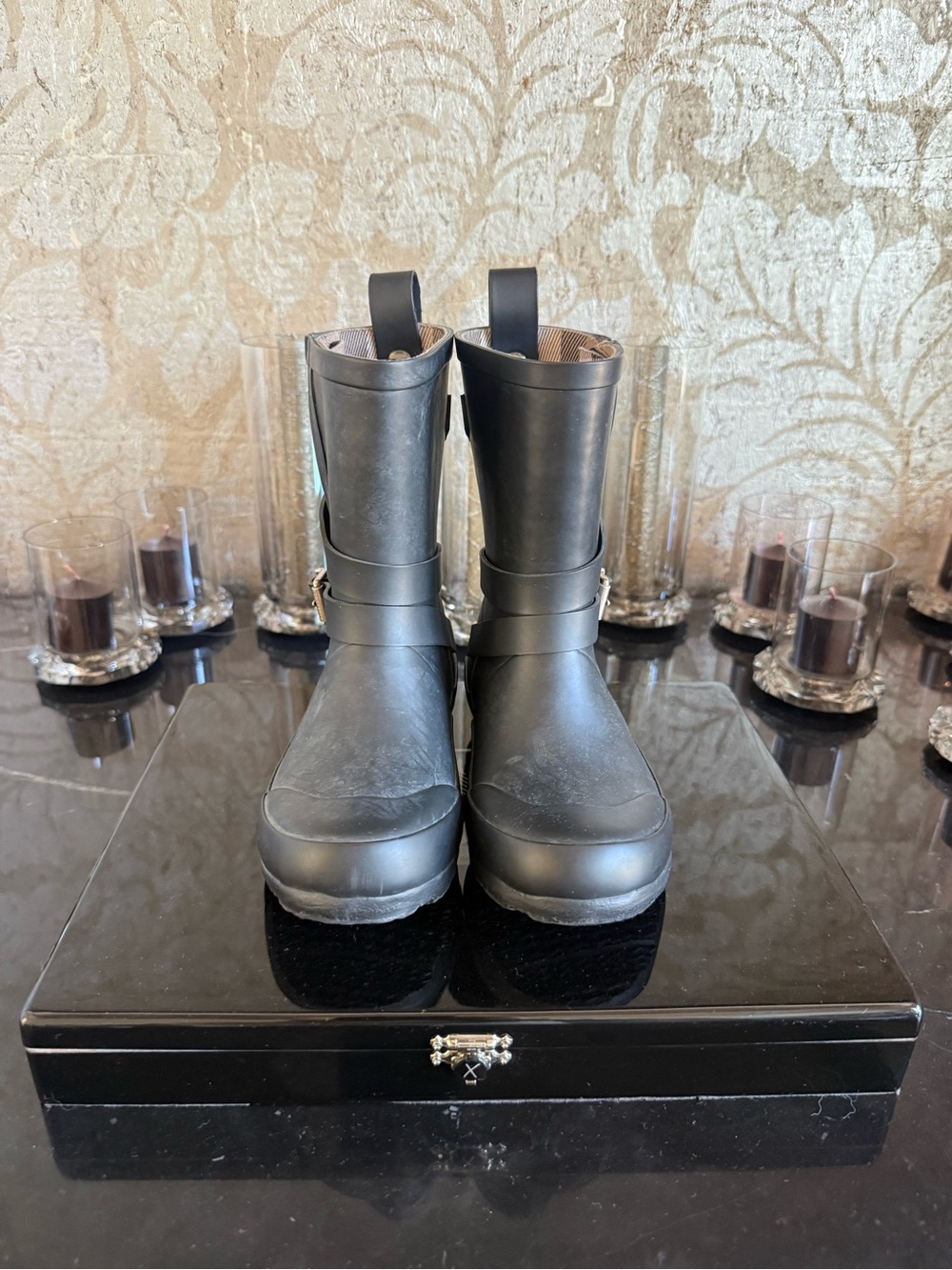 Burberry Black Kids Rain & Snow Boots